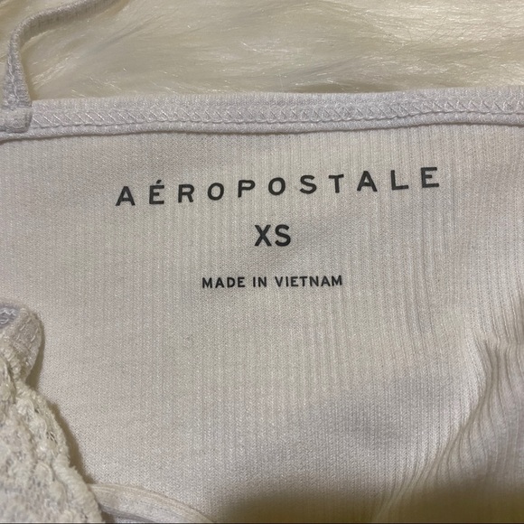 white tank top with lace and cross details - Picture 4 of 4